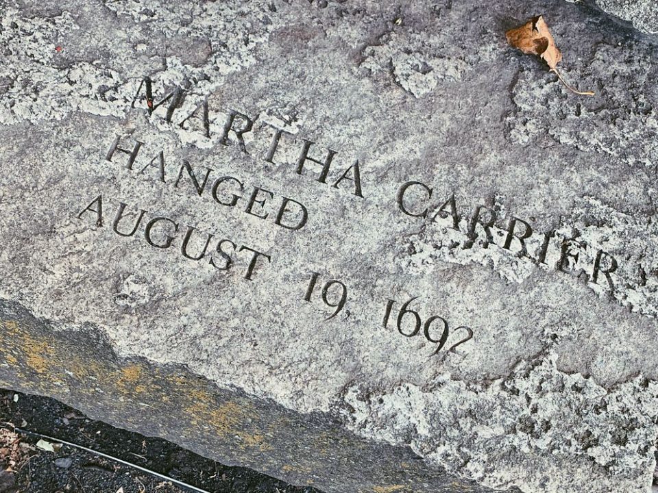 Historical Marker Recognizing Martha Carrier