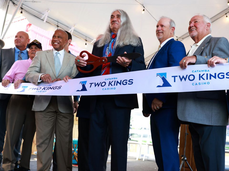 Two Kings Casino Kings Mountain NC Ribbon Cutting, with Chief Bill Harris