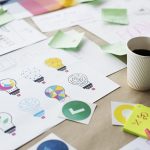 Multi design of light bulb for creative innovation invention ideas on white paper